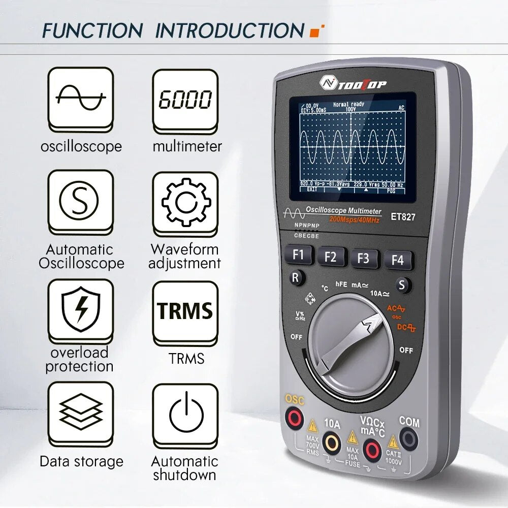 TechWiz ET827 Digital Oscilloscope Multimeter